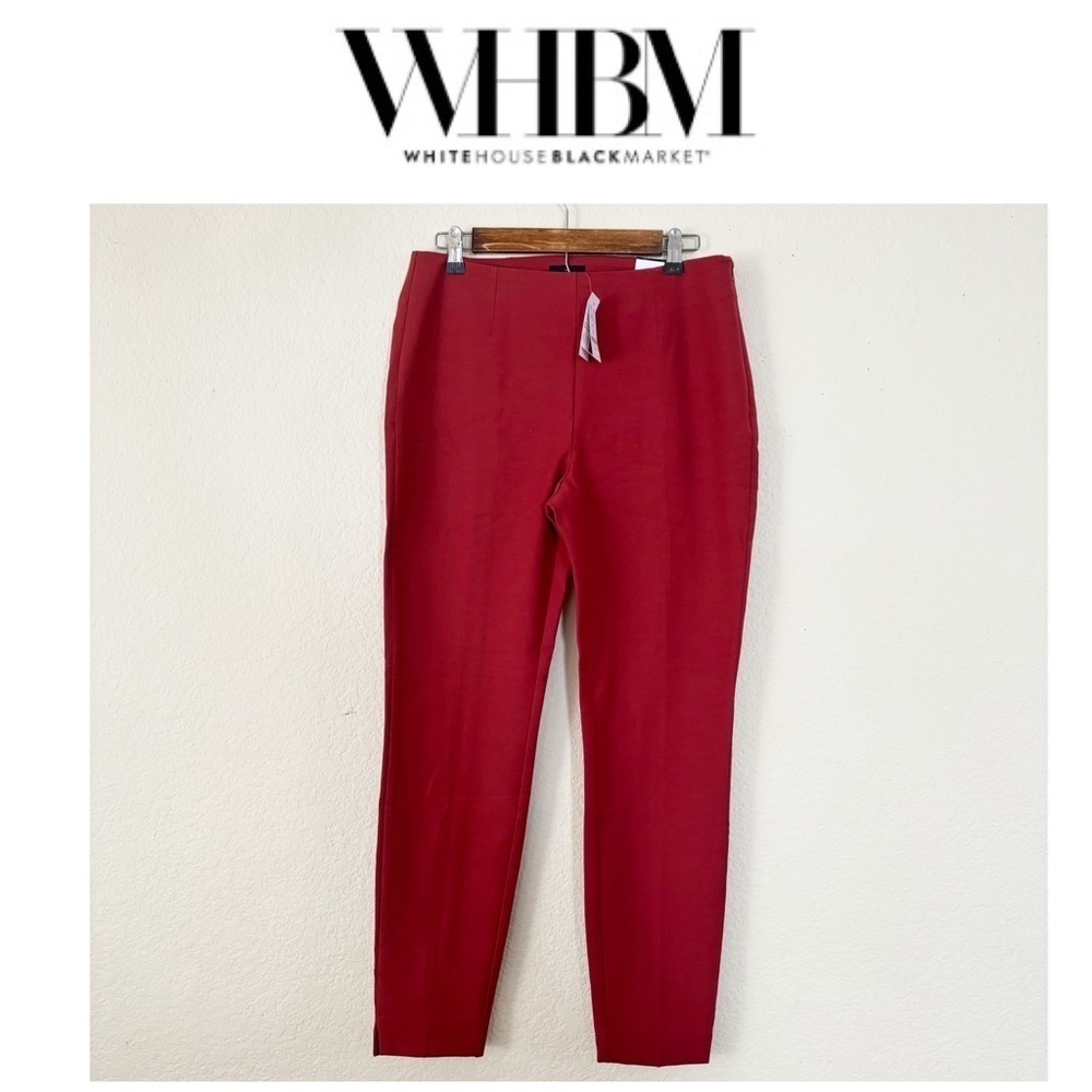 White House Black Market Skinny Ankle Pants‎ 6 Burnt Sienna Red Comfort Stretch